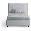 EvergreenWeb Letto con Contenitore 1 Piazza e Mezza BILBAO Grigio