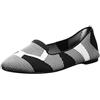Skechers Cleo-Sherlock-Engineered Knit Loafer Skimmer, Ballerine Donna, Nero/Bianco, 38.5 EU