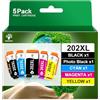 GREENSKY Compatibile per Cartucce 202 XL 202XL Multipack per Cartucce XP 6100 per Expression Premium XP-6100 XP-6105 XP-6000 XP-6005 XP-6001 (5-Pack)