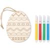 Idee Regalo personalizzati Uova da colorare in legno in set con pennarelli Dregg personalizzate o neutre