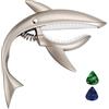 Imelod capo Guitar Capotasto Shark Capotasto per chitarra acustica ed elettrica, in lega di zinco per chitarra 6 corde con buona sensibilità della mano, nessun ronzio del tasto e durevole(Grigio)