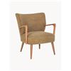 Bizzotto Poltrona lounge in teddy con braccioli Moritz