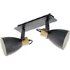 Eglo Leuchten my light Spot a 2 luci Coswarth orientabile antracite e legno natural 2XE27 901175/20