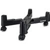 VulTech CP-03 Carrello Porta PC in ABS, Supporto PC regolabile basso a croce, 5 Ruote con freno, fino a 20kg di peso, Colore Nero