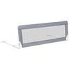 DecHome Sponda Letto per Bambini da 18 Mesi Barriera di Sicurezza Universale Anticaduta con Tessuto a Rete 150x40x60cm Grigio 004V01