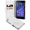 Cadorabo Custodia Libro per Sony Xperia Z2 in Bianco Floreale - con Vani di Carte e Funzione Stand di Similpelle Strutturata - Portafoglio Cover Case Wallet Book Etui Protezione