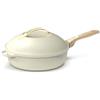 COOKUT La Favolosa Padella Casseruola Tegame 2 Manici 8 in 1 28cm Metallo Meringa