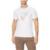 Guess T-shirt Uomo Bianca con maxi logo triangolo frontale