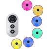 SWTHM Set di 4 luci per allenamento di reazione, 4 colori, set di lampade per allenamento di reazione agile, 4 modalità, telecomando, ricarica USB, luce di reazione per allenamento fisico, allenamento