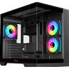Itek Case Itek Dark Cave DS Tower Gaming ATX Ventola ARGB Pannello laterale/frontale in vetro temperato 2xUSB3 Tipo C Nero [ITGCADCDSB]