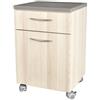 GIMA Comodino ospedaliero Artemide con cassetto, beige striato - Misure 45 x 45 x h 68 cm