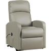 CRIBEL POLTRONA ALZAPERSONA RELAX SPIKE D IN ECOPELLE, COLORE CORDA, 65 X 91 X 101 CM