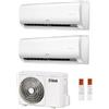 Ferroli Climatizzatore Condizionatore FERROLI Dual Split serie GIADA M inverter da 9000+18000 con 21-3 WI-FI INTEGRATO R-32 9+18 A++/A+