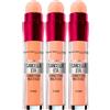 Maybelline 2x Maybelline New York Il Cancella Età Correttore Liquido Multiuso Colore 07 Sand con Applicatore a Spugnetta + 1x Il Cancella Età Correttore Liquido Multiuso Colore 02 Nude