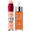 Maybelline New York Il Cancella Età Correttore Liquido Multiuso con Applicatore a Spugnetta Colore 07 Sand + Accord Parfait Nude Siero Colorato Rimpolpante Colore 7-8 Tan Deep