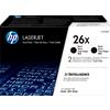 HP Confezione da 2 cartucce Toner originali nero ad alta capacità LaserJet 26X