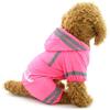 ZUNEA Small Dog impermeabile impermeabile con cappuccio cucito foderato in maglia Slicker Rainwear Doggie Pet impermeabile abbigliamento/tuta giacca tuta abbigliamento rosa M