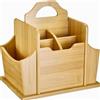 Westmark Organizer per Tapas + Friends - pratico organizer da tavola con 7 scomparti, cestino per posate e tovaglioli, porta utensili per la tavola e le feste - bambù