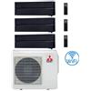 Mitsubishi Climatizzatore Condizionatore Mitsubishi Kirigamine Style Wifi R32 Nero Trial Split Inverter 9000 + 12000 + 12000 BTU con U.E. MXZ-3F68VF NOVITÁ Classe A++/A+