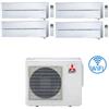 Mitsubishi Climatizzatore Condizionatore Mitsubishi Kirigamine Style Wifi R32 Bianco Perla Quadri Split Inverter 9000 + 9000 + 9000 + 12000 BTU con U.E. MXZ-4F72VF NOVITÁ Classe A++/A+