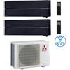 Mitsubishi Climatizzatore Condizionatore Mitsubishi Kirigamine Style Wifi R32 Nero Dual Split Inverter 9000 + 18000 BTU con U.E. MXZ-2F53VF Classe A+++/A++