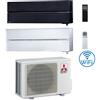 Mitsubishi Climatizzatore Condizionatore Mitsubishi Kirigamine Style Wifi R32 Nero + Bianco Perla Dual Split Inverter 12000 + 12000 BTU con U.E. MXZ-2F53VF Classe A+++/A++