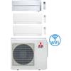 Mitsubishi Climatizzatore Condizionatore Mitsubishi MSZ-AY + Kirigamine Style Wifi R32 Trial Split Inverter 9000 + 9000 + 12000 BTU con U.E. MXZ-3F68VF4 Classe A++/A+