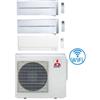 Mitsubishi Climatizzatore Condizionatore Trial Split Mitsubishi Kirigamine Style + MSZ-AY Wifi R32 Inverter 9000 + 9000 + 12000 BTU con U.E. MXZ-3F68VF4 Classe A++/A+
