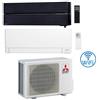 Mitsubishi Climatizzatore Condizionatore Mitsubishi Kirigamine Style Nero più MSZ-AY Wifi Dual Split R32 Inverter 9000 + 9000 BTU con U.E. MXZ-2F42VF NOVITÁ Classe A+++/A++