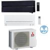 Mitsubishi Climatizzatore Condizionatore Mitsubishi Kirigamine Style Nero più MSZ-AP Wifi Dual Split R32 Inverter 9000 + 7000 BTU con U.E. MXZ-2F42VF NOVITÁ Classe A+++/A++