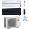Mitsubishi Climatizzatore Condizionatore Mitsubishi Kirigamine Style Bianco Perla + Nero Wifi R32 Dual Split Inverter 9000 + 9000 BTU con U.E. MXZ-2F33VF Classe A++/A+