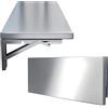 PQPQLI Tavolo Da Parete Pieghevole In Acciaio Inox 201, Scaffale A Muro Richiudibile Salvaspazio Versatile, Tavolo Da Muro Pieghevole A Parete Per Cucina, Scrivania Porta Pc, Tavolino Da Pranzo(50 * 35cm)