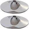 Mendler Set 2x basi rotonde per sgabelli T845 metallo cromato Ø 45cm