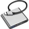 baolongking Adattatore multiporta USB C a HDMI, 4K HDMI USB-C PD100W porta di ricarica rapida e porta USB 3.0, convertitore adattatore USB C Hub per MacBook Pro Air, iPad Pro 2020, Chromebook, Dell XPS, Surface,