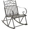 Alexandra House Living Sedia a dondolo marrone ferro 24 x 45 x 24 cm