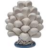 sicilia bedda - Pigna Siciliana con Piede Decorato - Modello Maioliche - Ceramica di Caltagirone (Altezza 9 x 6, Bianco)