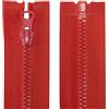 Aerzetix - C63877 - Set di 10 Cerniere Lampo iniettate N°3 65cm separabili - tiretto Decorativo - cursore in Metallo - Colore Rosso - Rete Scorrevole Cucito Abbigliamento merceria Giacca