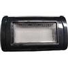 Terryshop74 Placca Idrobox 4 Posti IP55 Nero con Coperchio - Cassetta 504 - (4 Posti compatibile Vimar Plana, Nero)
