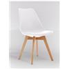 RELAXIA SET DI 4 SEDIE FLORA IN POLIPROPILENE CON GAMBE DI LEGNO BIANCO 69X43X52CM COD WA018/24