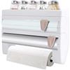 Cocoarm Portacanico da Portachiavi da portasciugamani Portavoce da supporto per stoccaggio da Portarotolo da parete Scaffale multifunzione salvafreschezza 39x 10 x 24cm