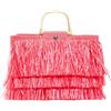 TWINSET Borsa in juta con frange