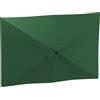 Outsunny Telo di Ricambio per Ombrellone Rettangolare 3x2 m a 6 Stecche, Poliestere Anti UV 50+, Verde