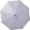 Outsunny Telo per Ombrellone da Ø295 cm in Poliestere Grigio Resistente all'Acqua con Presa d'Aria Superiore