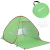 Outsunny Tenda da Spiaggia Pop Up con Protezione UV 30+ e Borsa di Trasporto, 200x150x119 cm, Verde