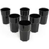 Omada Design Set di 6 Bicchieri bar, per Cocktail, da bibita o long drink 42,5 cl, altezza 12,5 cm in plastica, infrangibili, impilabili forma ottagonale e lavabili in lavastoviglie linea Unglassy