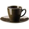 ROSENTHAL STUDIO-LINE TAZZA TE CON PIATTINO MESH MARRONE NOCE