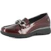 inblu Donna Lucidi con Fibbia, Mocassino con Inserto Elastico, Bordeaux, 39 EU