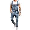 Yonglan Salopette di Jeans da Uomo vestibilità Slim Jeans Lunghi Casual Pantaloni in Denim Tute 731Azzurro Chiaro S