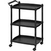 Wintem Carrello Salvaspazio Bianco e Azzurro 46x33x74cm - Ruote Girevoli e Manico Ergonomico per Spostarlo Facilmente da Una Stanza all'Altra - 3 Ripiani Capienti e Versatili di 46x33cm
