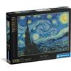 Clementoni - Puzzle Van Gogh 1000 Pezzi Arte, per Adulti e Ragazzi, Museum Collection, Tema Notte Stellata, Idea Regalo Uomo e Donna, Made in Italy, 70x50 cm, 39995